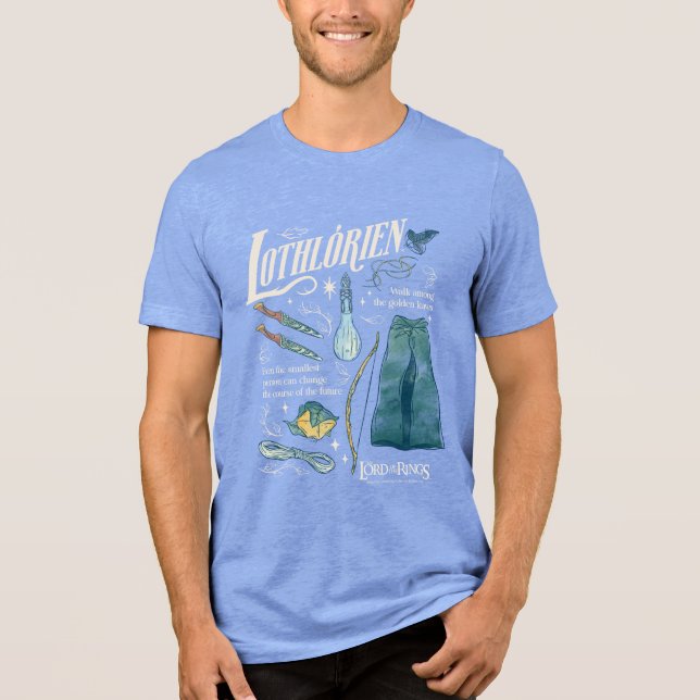 LOTHLORIEN™ Watercolor Collage Graphic Tri-Blend Shirt (Vorderseite)