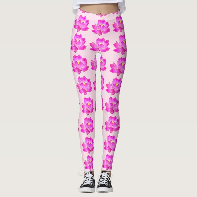 Lotos-Blume Leggings (Vorderseite)