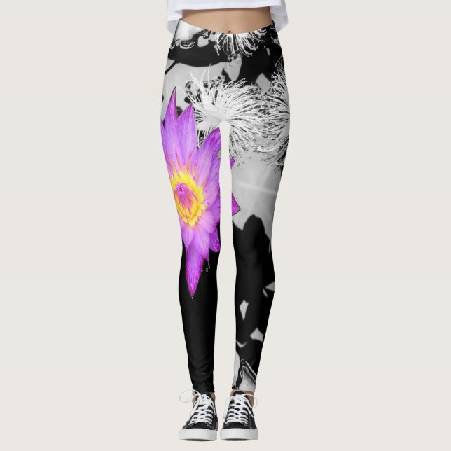 Lotos-Blume Leggings (Vorderseite)