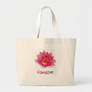 Lotos-Blume "Namaste" Yoga-Geschenke Jumbo Stoffbeutel