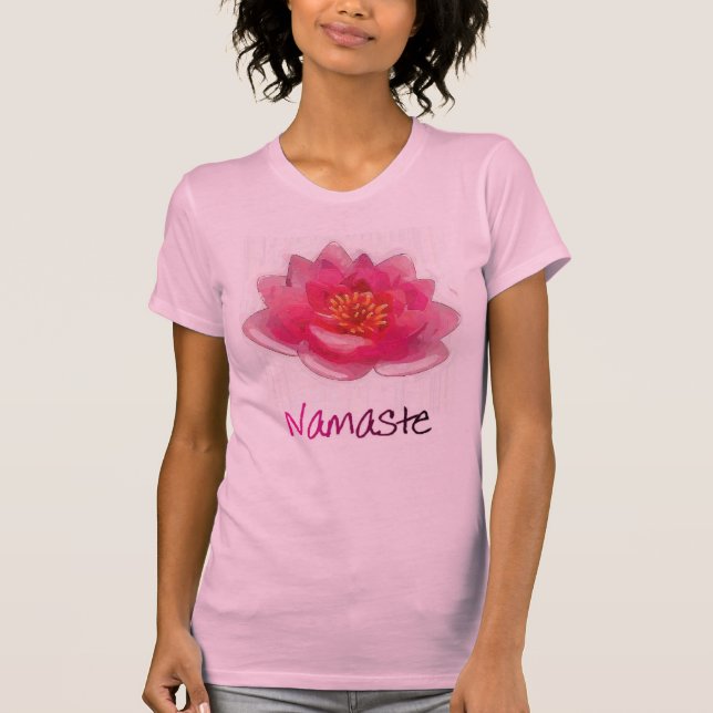 Lotos-Blume "Namaste" Yoga-Geschenke T-Shirt (Vorderseite)