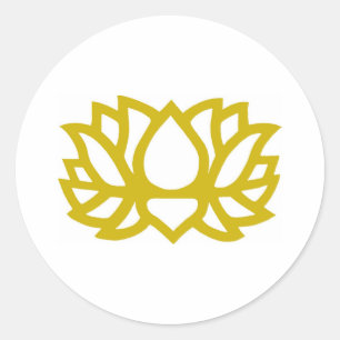 Lotos-Blume Runder Aufkleber