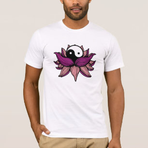 Lotos-Blume und Yin Yang T-Shirt