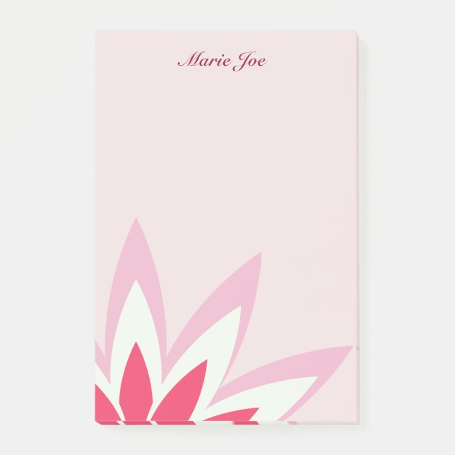 Lotos-Blumen-Blumeninternatsschüler-Drucke Post-it Klebezettel (Vorderseite)