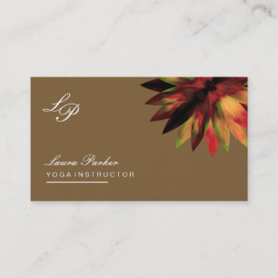 Lotos-Blumen-Brown-Logo-heilendes Therapie-Yoga Visitenkarte