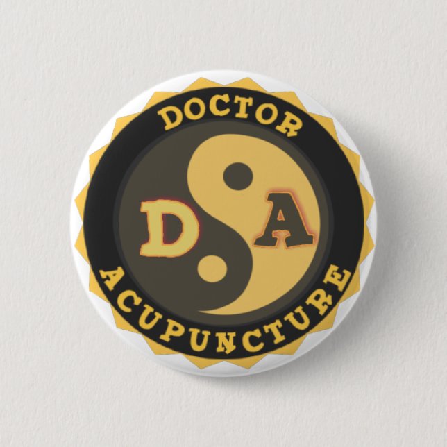 LOTOS-BLUMEN-DOKTOR ACUPUNCTURE DA-LOGO-YIN YANG BUTTON (Vorderseite)
