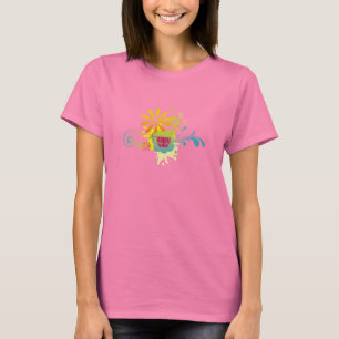 Lotos-Blumen-Farbexplosion T-Shirt