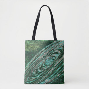 Lotos-Blumen-Grün-Galaxie-Taschen-Tasche