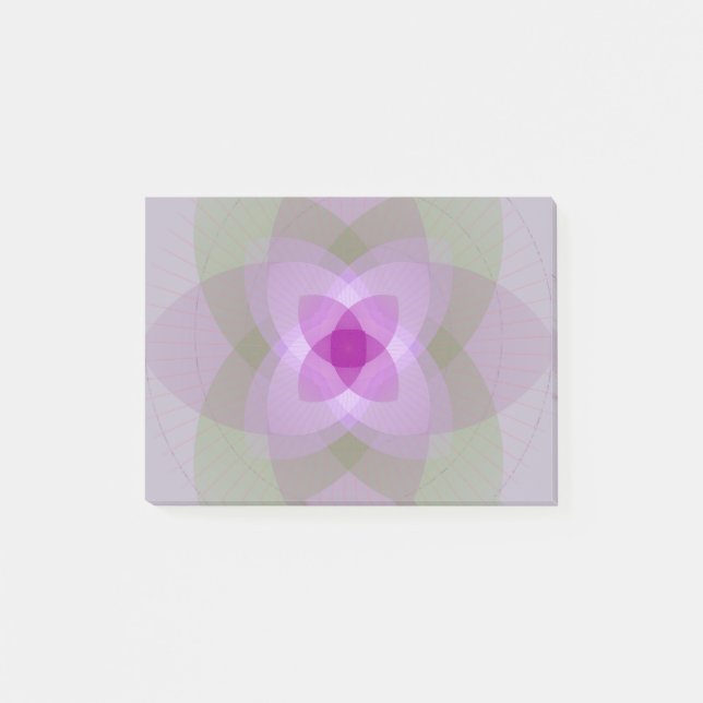 LOTOS-BLUMEN-LICHT POST-IT KLEBEZETTEL (Vorderseite)