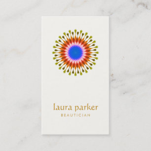 Lotos-Blumen-Logo-heilendes Therapie-Yoga Visitenkarte