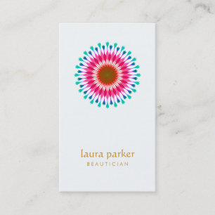 Lotos-Blumen-Logo-heilendes Therapie-Yoga Visitenkarte
