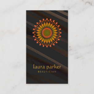 Lotos-Blumen-Logo-heilendes Therapie-Yoga Visitenkarte