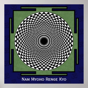 Lotos-Blumen-Meditationsrad Poster