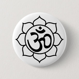 Lotos-Blumen-Om-Symbol Button