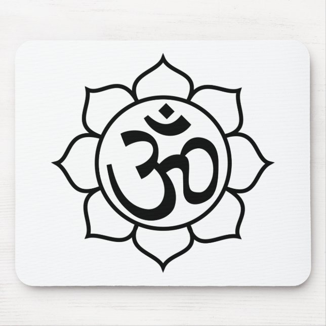 Lotos-Blumen-Om-Symbol Mousepad (Vorne)