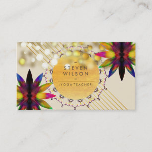 Lotos-Blumen-Regenbogen-dekoratives Yoga Visitenkarte