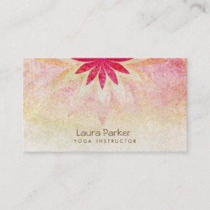 Lotos-Blumen-Yoga-Lehrer-Meditation holistisch Visitenkarte