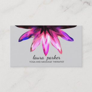 Lotos-Blumewatercolor-Yoga-heilende Massage Visitenkarte