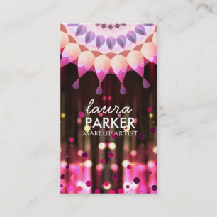 Lotos-Glühen-Glitzer-Schein-Make-upkünstler Visitenkarte