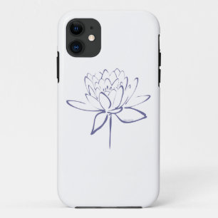 Lotos-Kalligrafie (Blau) Case-Mate iPhone Hülle