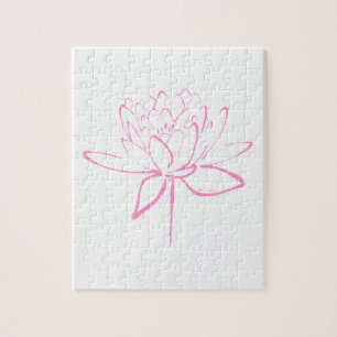 Lotos-Kalligrafie (Rosa) Puzzle