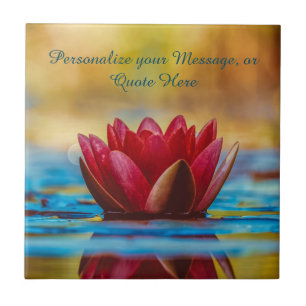 Lotosblume im Wasser Zen-Meditation Personalisiere Fliese