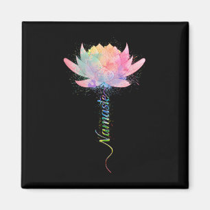 Lotosblume Namaste Yoga Wasserfarbe Meditation Ze Magnet