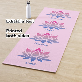 Lotosblume rosa doppelseitig yogamatte