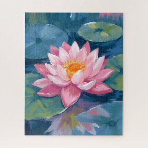 Lotosblume Seerosenblatt Aquarell Puzzle