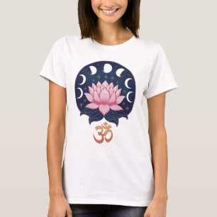Lotosblumen-Mondphasen-Zen-Yoga-Liebhaber Spiritue T-Shirt