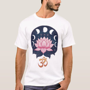 Lotosblumen-Mondphasen Zen-Yoga-Liebhaber Spiritue T-Shirt