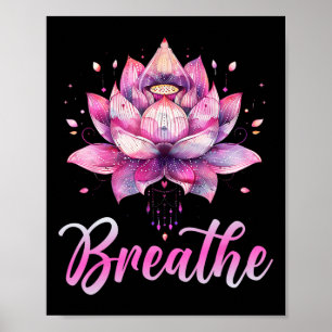 Lotosblumen-Yoga-Meditation Atmen _1 Poster