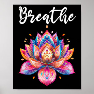 Lotosblumen-Yoga-Meditation Atmung _3  Poster