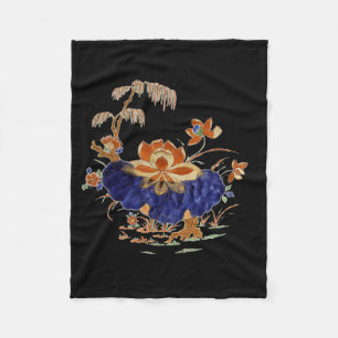 Lotosblumen-Yoga-Meditation Vintage-Gemälde Fleecedecke