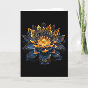 Lotosblumen Yoga Zen Boho Namaste Meditation Karte