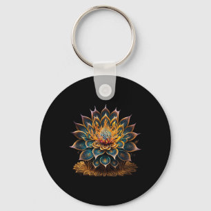 Lotosblumen Yoga Zen Boho Namaste Meditation Schlüsselanhänger