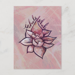 Lotosblüte Blüht Lotosblumen Blüten Postkarte