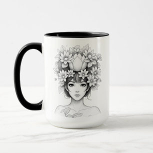 Lotosblüten-Mädchen Tasse