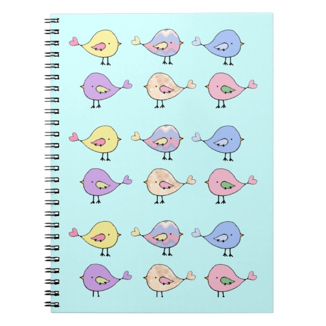 Lots of Birdies Notizbuch Notizblock (Vorderseite)