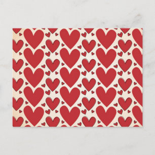 "Lots of Hearts"-Design Postkarte