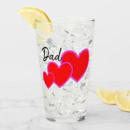 Lotsa Liebe Rotes Rosa Liebe Herz Vater Individuel Glas