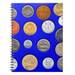 lotsa old foreign coins notizblock