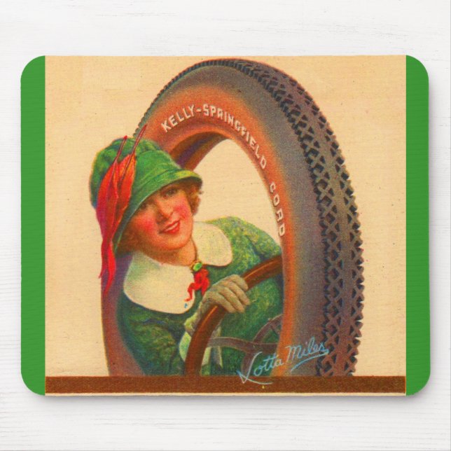 Lotta Miles Kelly-Springfields Reifenmaskottchen Mousepad (Vorne)
