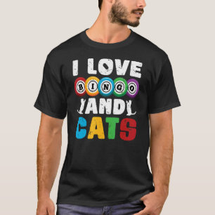 Lotterie Cat Gambling Bingo Player Pet Cat Eigentü T-Shirt