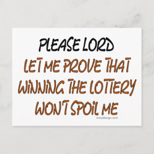 Lottery Humor Postkarte