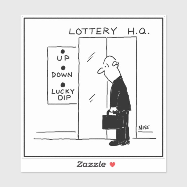 Lottery or Lotto Headquarters Lift or Elevator Aufkleber (Blatt)