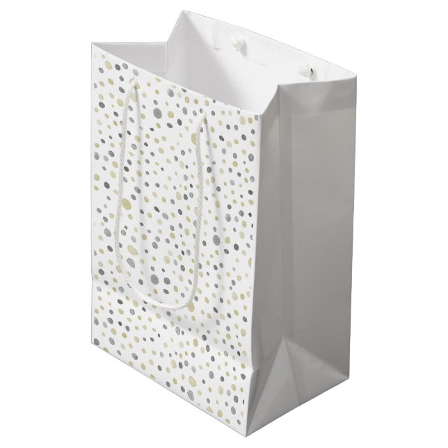 Lottie Confetti Wasserfarbe Dots Geschenktasche Mittlere Geschenktüte (Vorderseite Schrägansicht)