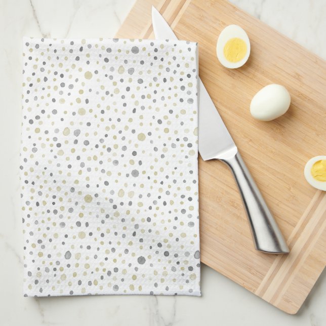 Lottie Confetti Wasserfarbe Dots Küchentuch (Viertel Falte)