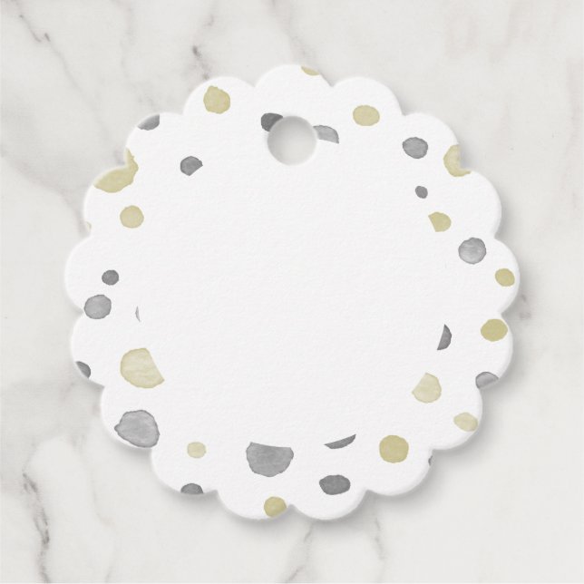 Lottie Confetti Wasserfarbe Punkte Liebesmarken Geschenkanhänger (Vorderseite)