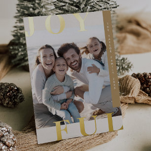 LOTTIE Goldenen Foil Joyful Family Foto Weihnachte Folien Feiertagskarte